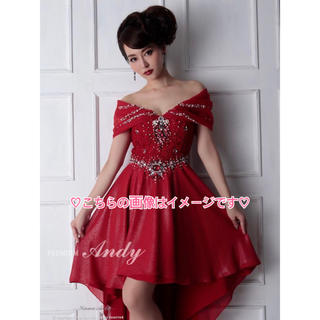 アンディ(Andy)の♡ Andy ♡ ショートインロングドレス(red)(ロングドレス)