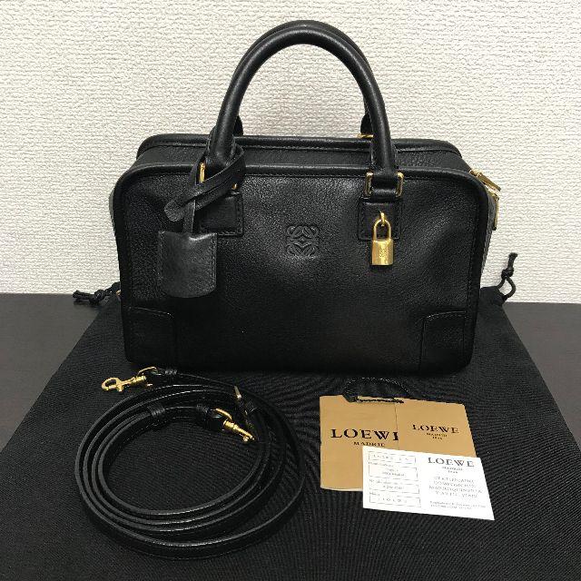 新しい到着 LOEWE - ロエベ ハンドバッグ アマソナ 23 美品☆ 黒 ...