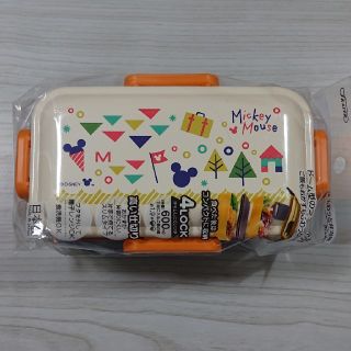 ミッキーマウス(ミッキーマウス)の新品 ミッキー ふわっと2段弁当箱 ランチボックス 850ml(弁当用品)