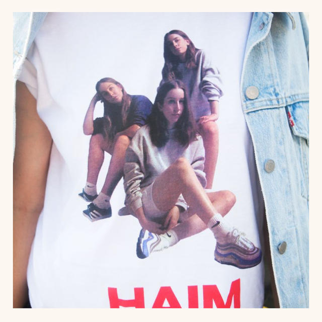 HAIM オフィシャルツアーTシャツ 新品未使用 s レディースのトップス(Tシャツ(半袖/袖なし))の商品写真