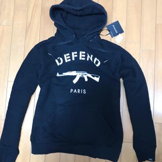 DEFEND ディフェンド プルオーバー スウェットパーカー (L) ブラック黒(パーカー)