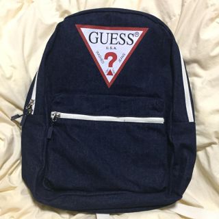 ゲス(GUESS)のGUESS ゲス デニム リュック ロゴ 新品タグ付き(リュック/バックパック)