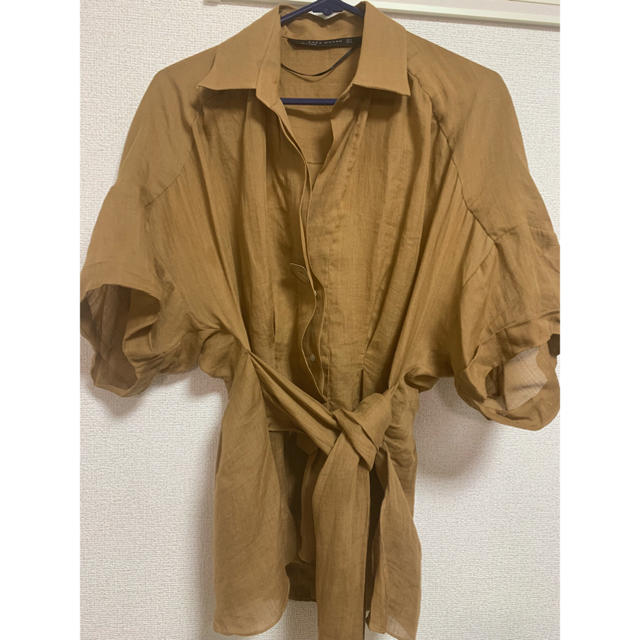 ZARA(ザラ)のZARA リネンシャツ S レディースのトップス(シャツ/ブラウス(長袖/七分))の商品写真