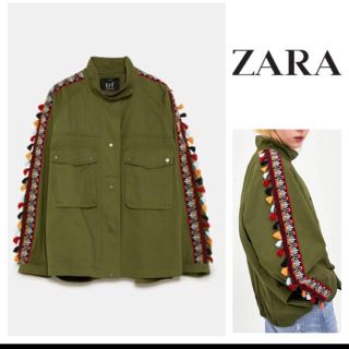 ザラ(ZARA)のzara  カーキジャケット(ブルゾン)