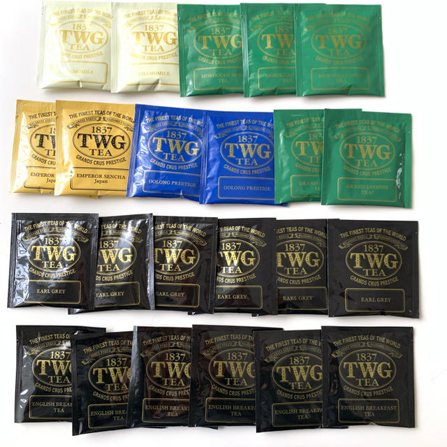 【ラスト】 TWG ティー 7種 新品 23袋セット 人気フレーバーお試しに 食品/飲料/酒の飲料(茶)の商品写真