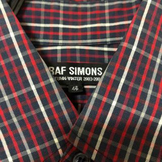 ラフシモンズ(RAF SIMONS)のRAFSIMONS チェックシャツ(シャツ)