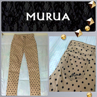 ムルーア(MURUA)のムルーア❤︎ドット柄スキニーパンツ(カジュアルパンツ)