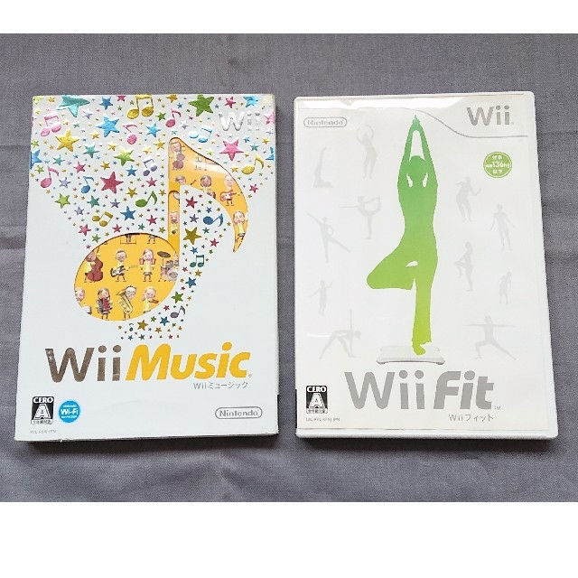 Wii(ウィー)のWii ミュージック  Wii  Fit  2枚セット  動作確認済 エンタメ/ホビーのゲームソフト/ゲーム機本体(家庭用ゲームソフト)の商品写真