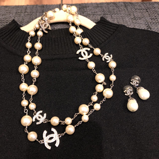 CHANEL - CHANEL シャネル パール ネックレス ピアス セット ロング の通販 by ＊YUKI＊'s shop｜シャネルならラクマ