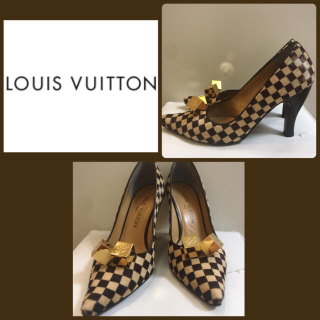LOUIS VUITTON - ルイヴィトン ハラコダミエ パンプス
