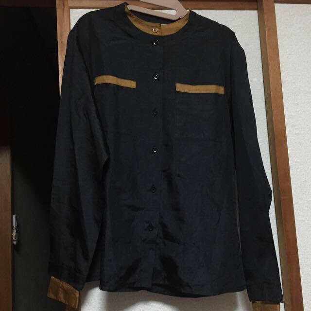 古着屋購入 バイカラーシャツ レディースのトップス(シャツ/ブラウス(長袖/七分))の商品写真