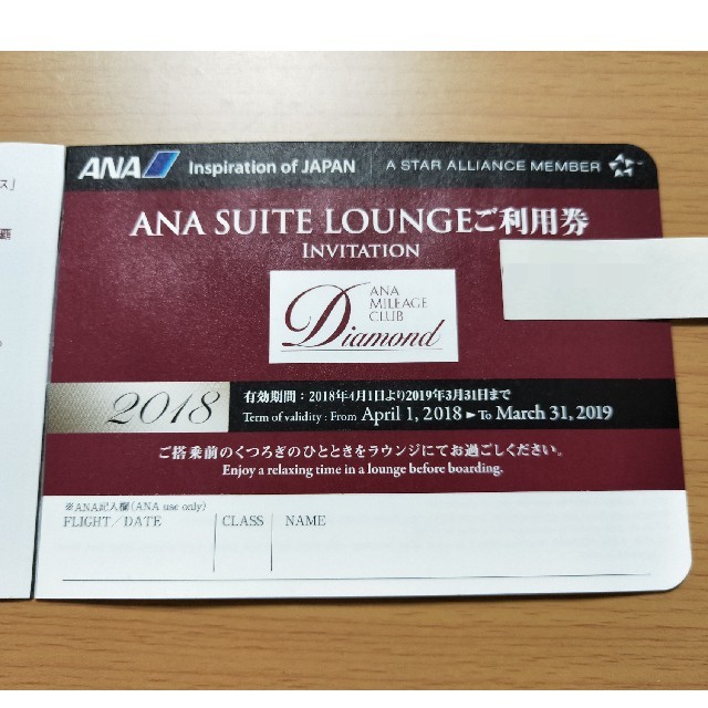 くすみ水色 ANA SUITE LOUNGE スイートラウンジ ご利用券２枚セット