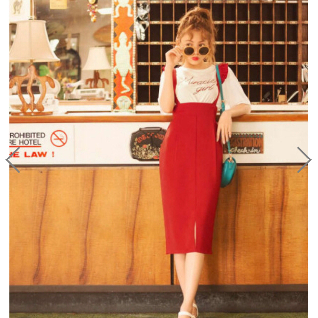GRL(グレイル)の【GRL】フリルサス付タイトスカート レディースのスカート(その他)の商品写真