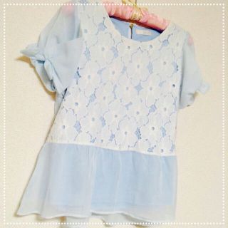 パターンフィオナ(PATTERN fiona)の■PATTERN■レースペプラムブラウス(シャツ/ブラウス(半袖/袖なし))