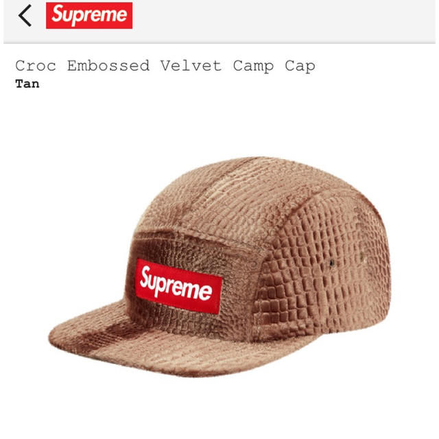 Supreme(シュプリーム)のセール❗️Supreme camp cap クロコ メンズの帽子(キャップ)の商品写真