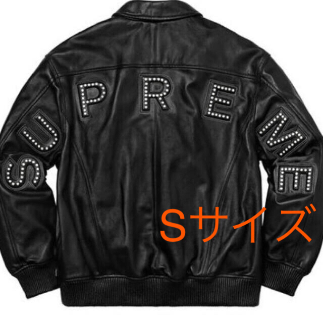 supreme Studded Arc Logo Leather Jacket