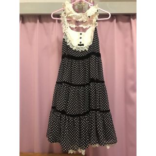 アンジェリックプリティー(Angelic Pretty)のAngelicPretty  ドットシフォンJSK ブラウン(ひざ丈ワンピース)