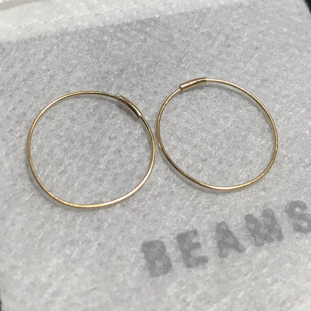 BEAMS(ビームス)のBEAMS 18k フープピアス 18金 k18 18金 ビームス 1.5cm メンズのアクセサリー(ピアス(両耳用))の商品写真