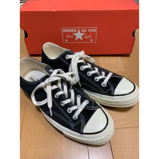 コンバース(CONVERSE)の【美品】converse コンバース ct70 ローカット ブラック US7(スニーカー)