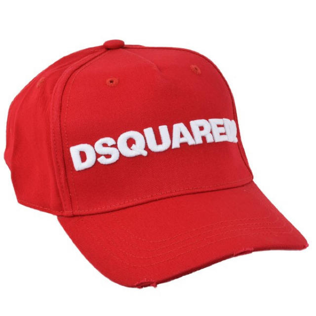 DSQUARED2 立体刺繍ブランドネーム ロゴ ベースボール キャップ