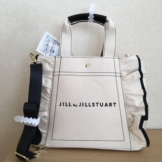 ジルバイジルスチュアート(JILL by JILLSTUART)の🌸新作フリルキャンバストート ホワイト(トートバッグ)