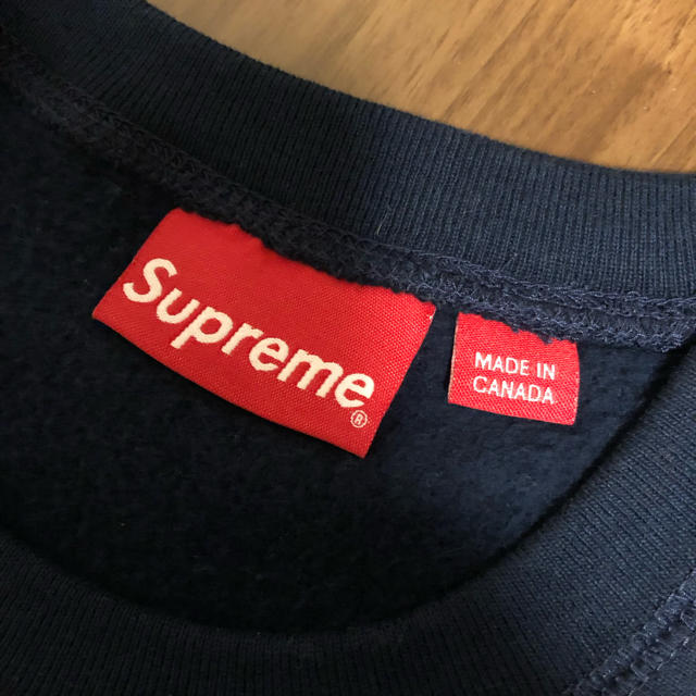 Supreme box logo crewneck navy 18aw L