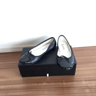 レペット(repetto)のほぼ未使用 レペット バレエシューズ ブラック 36 レザー エナメル(バレエシューズ)