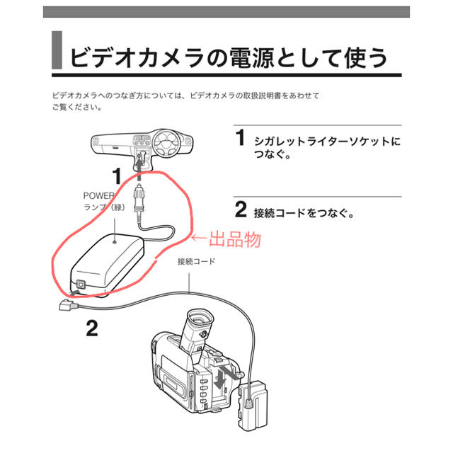 SONY(ソニー)の☆ SONY / ソニー DCC-L50 カーバッテリーアダプター 未使用品 ☆ スマホ/家電/カメラのカメラ(ビデオカメラ)の商品写真