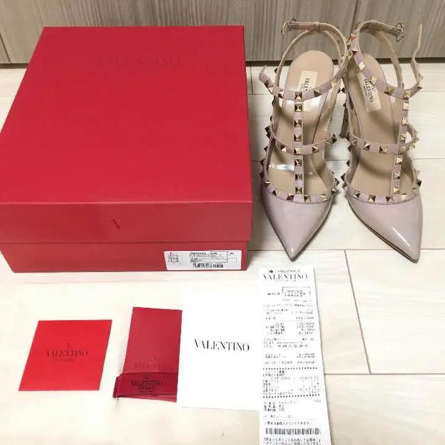 25~26】40 VALENTINO ヴァレンティノ ロックスタッズ パンプス ...