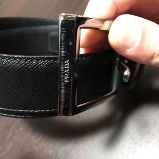 美品 鑑定済み PRADA プラダ ベルト サフィアーノ レザー ビジネス