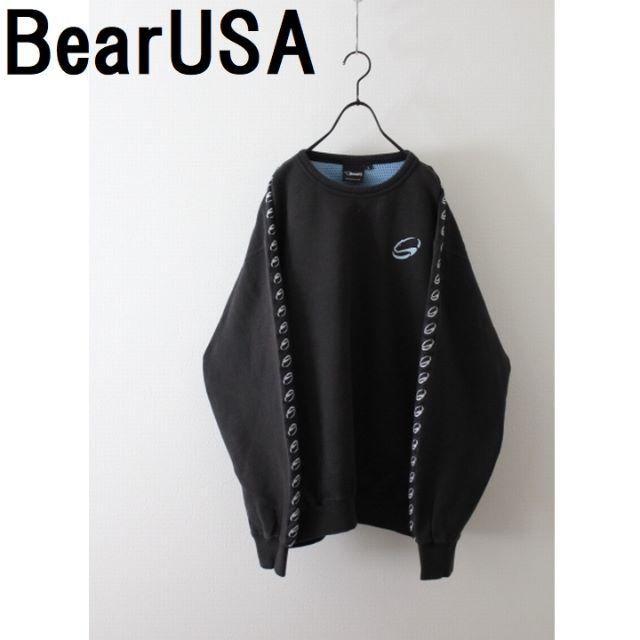 Bear USA(ベアー)のBear USA　ベアーUSA　スウェット　古着　袖ロゴ メンズのトップス(スウェット)の商品写真