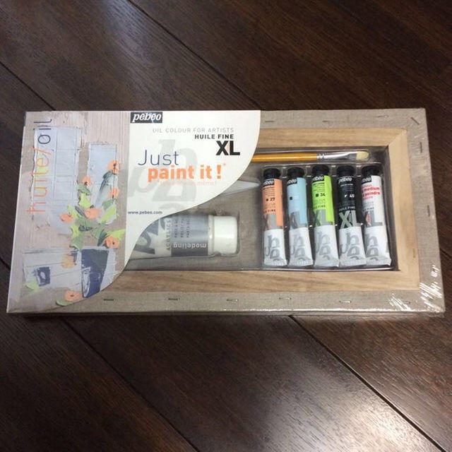 ぺベオ 3Dキャンバス 油絵具キットJust Paint it！pebeo①花束 エンタメ/ホビーのアート用品(ボードキャンバス)の商品写真