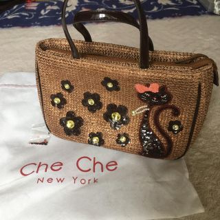 チチニューヨーク(Che Che New York)のche che new york チチニューヨーク スパンコール かご バッグ(ハンドバッグ)