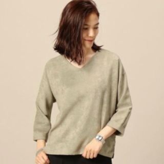 BEAUTY&YOUTH UNITED ARROWS - ＢＹスエードタッチ ８分袖 Ｖネック