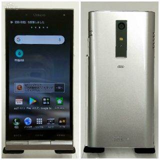 エーユー(au)のau URBANO L02 KYY22 シルバー 美品(スマートフォン本体)