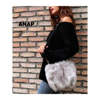 アナップ(ANAP)のANAP ファーバッグ グレー(ショルダーバッグ)