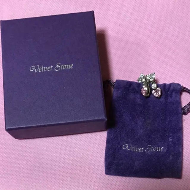 SWAROVSKI(スワロフスキー)のvelvet stone ベルベットストーン ピアス ハート ジルコニア 美品 レディースのアクセサリー(ピアス)の商品写真