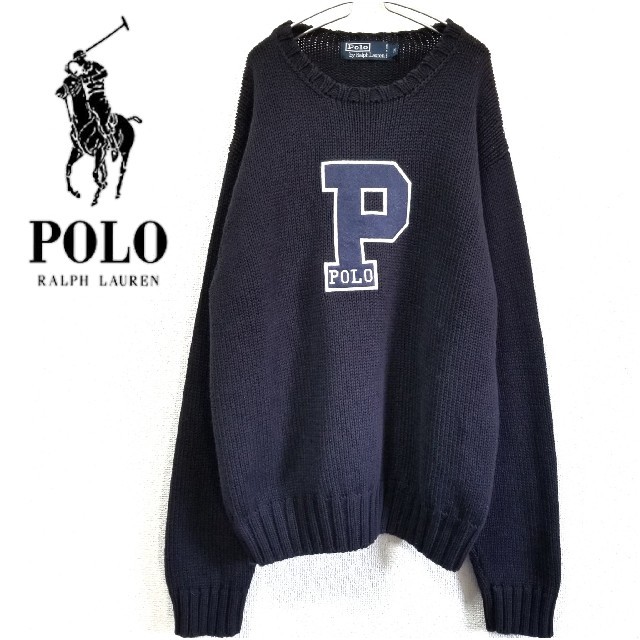 POLO RALPH LAUREN - vintage Polo Ralph Lauren Pロゴ 刺繍ロゴ POLO RALPH LAUREN - vintage Polo Ralph Lauren Pロゴ 刺繍ロゴ