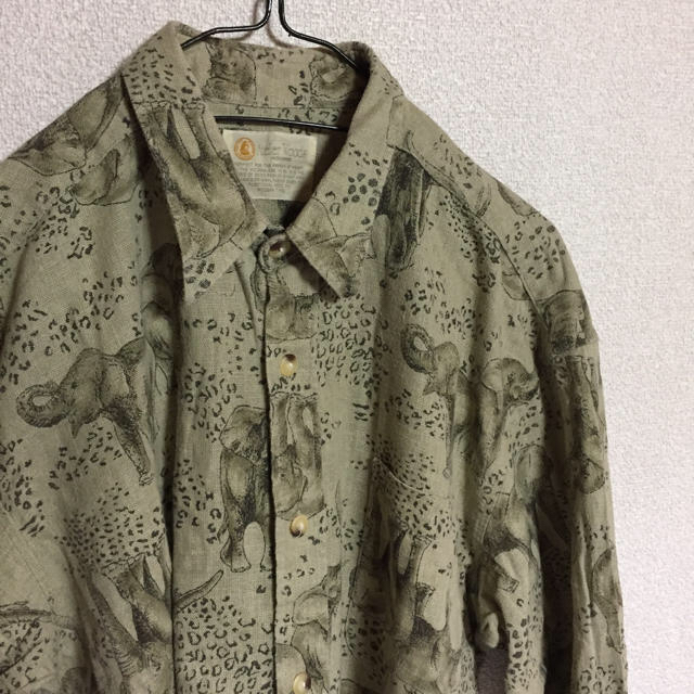 Santa Monica(サンタモニカ)の古着 vintage  Atelier Woods  アニマル柄 総柄 シャツ メンズのトップス(シャツ)の商品写真