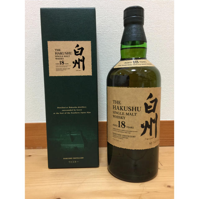 食品/飲料/酒サントリー白州18年 700mi 箱、マイレージ付き