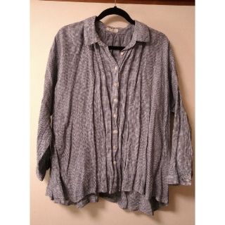 ネストローブ(nest Robe)の☆１４日まで！期間限定値下げ☆　ネストローブ　リネンチェック柄ブラウス(シャツ/ブラウス(長袖/七分))