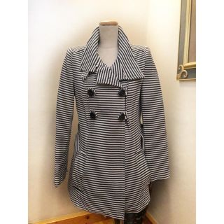 ザラ(ZARA)の【美品】ZARA トレンチコート 春コート ボーダー おしゃれ‼︎(トレンチコート)