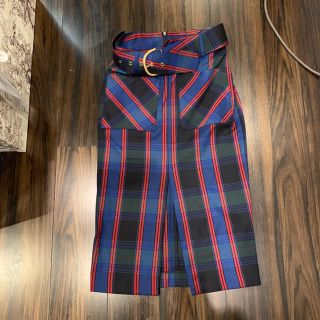 ザラ(ZARA)のZARA チェックスカート(ひざ丈スカート)