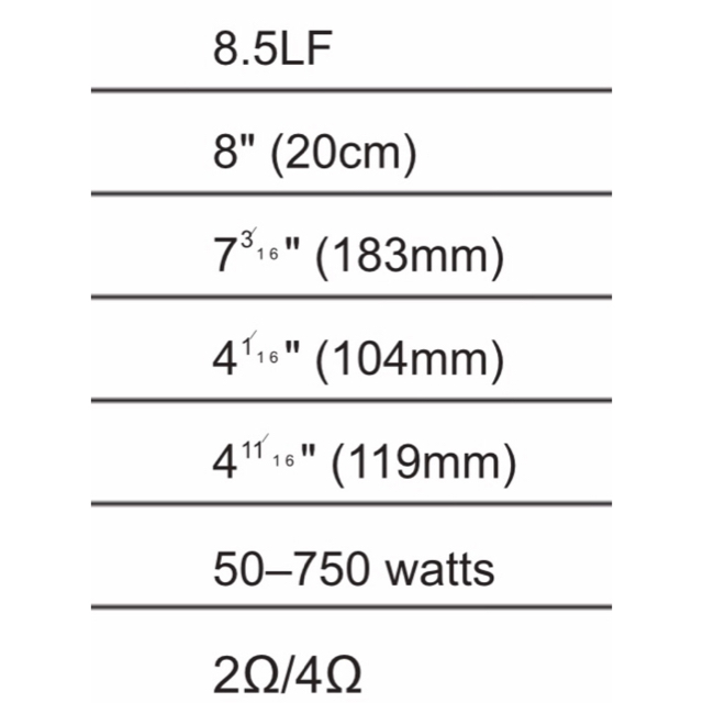 Boston 8.5LF  ４Ω SVC 750w   8インチウハー 自動車/バイクの自動車(カーオーディオ)の商品写真