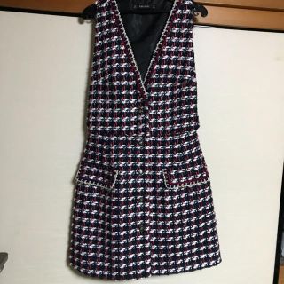 ザラ(ZARA)のZARA ツイードワンピース(ミニワンピース)