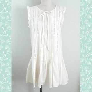 ジルスチュアート(JILLSTUART)のレースとピンタックのワンピース＊JILLSTUART(シャツ/ブラウス(長袖/七分))