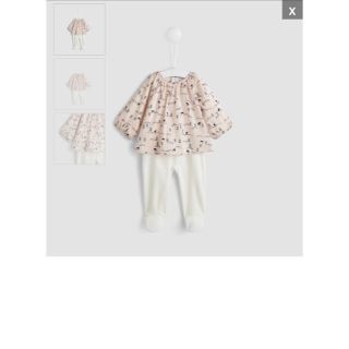 プチバトー(PETIT BATEAU)のmist様専用　新品 ロンパース ベビーピンクx白ベロア 足つき(ロンパース)