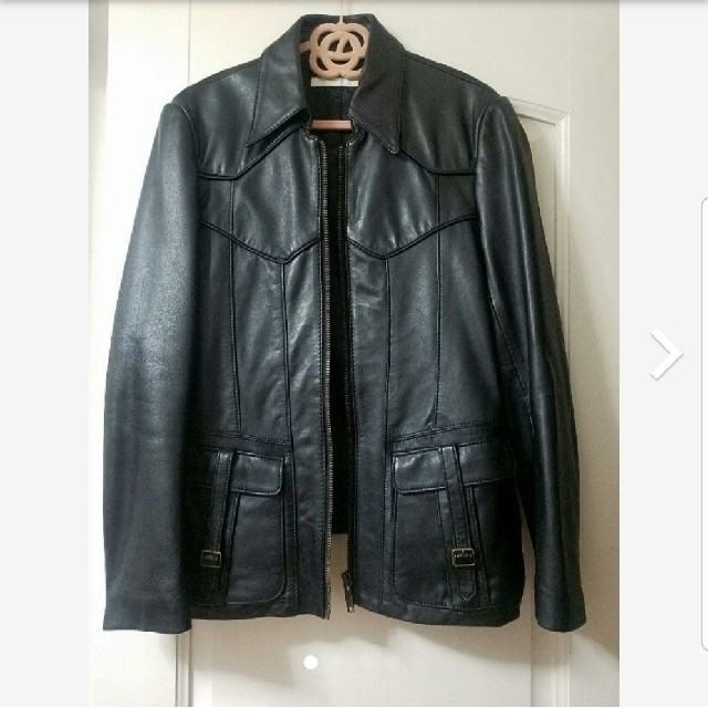☆美品☆羊革 レザー ライダースジャケット - www.copyflash.net