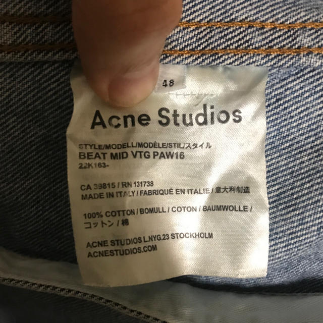 ACNE(アクネ)のAcne studious デニムジャケット メンズのジャケット/アウター(Gジャン/デニムジャケット)の商品写真