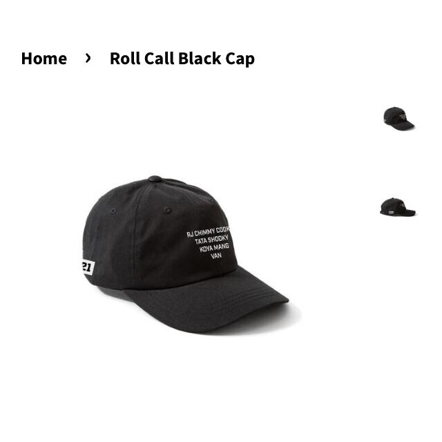 Supreme - ASSC X BT21 Collab Roll Call Black Cap